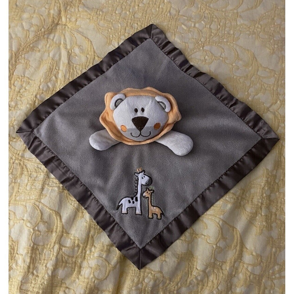 Small Wonders Lion Lovey Rattle Plush Animal Blanket